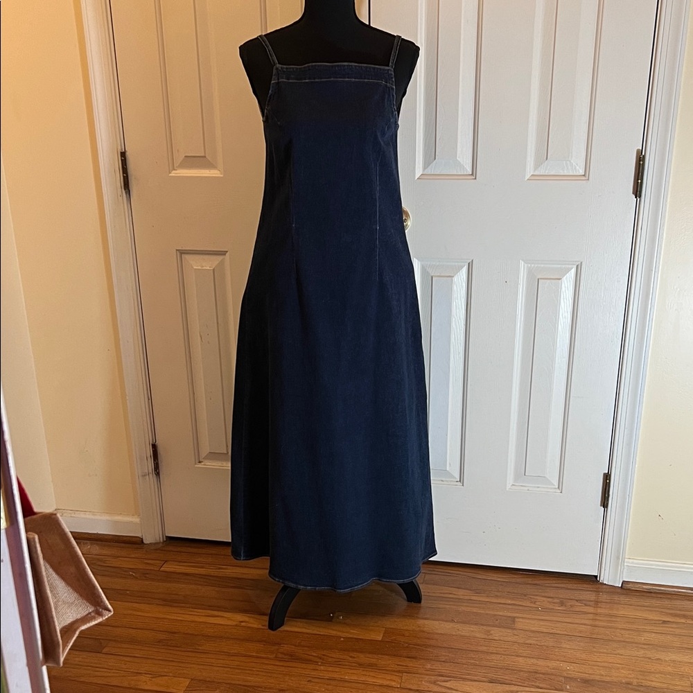 Moda International Midnight Blue Backless Denim Dress